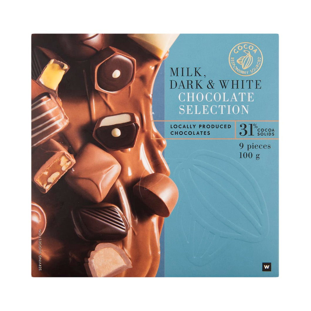 MILK DARK & WHITE CHOCOLATE SELECTION